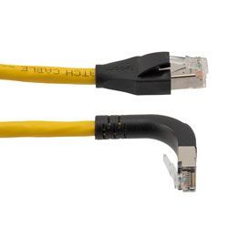 Con lăn L-com Ethernet Category 6a 10gig Right Angle Patch Cable, F