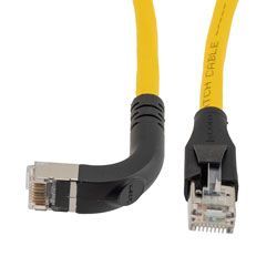 L-com Ethernet Category 6a 10gig Right Angle Patch Cable, F