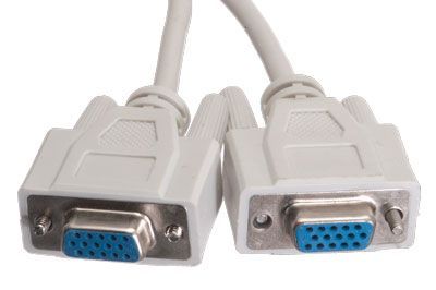 HD15 VGA Y Splitter Cable HD15 VGA Male to Dual HD15 VGA Female