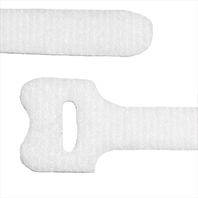 Hook and Loop Fastening Cable Ties - 12 Inch x 1/2 Inch - White - 10 Per  Pack