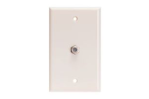 F-Type Wall Plate - Single Gang - 1 Port