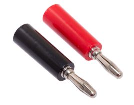 Banana Connector - Plastic - Black & Red