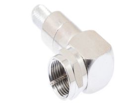 F-Type Right Angle Male Crimp Connector - RG59