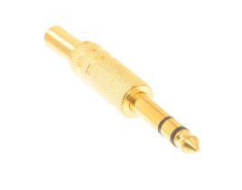 Professional Grade 1/4 IN Stereo Male Solder Connector - Gold