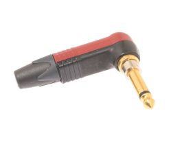 Neutrik silentPLUG 1/4 IN Right Angle Mono Male Solder Connector - Metal