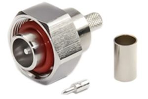 4.1/9.5 Mini-DIN Male Crimp Connector - RG142, RG223, & RG400