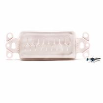 Flexible Slotted Hole Pass-Through Decora Insert - White