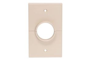 Split Pass-Through Wall Plate - Single Gang - 1 3/8 IN - Ivory