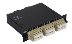 LC Multimode Duplex MTP/MPO Fiber Optic Cassette - 62.5/125 - 12 Port