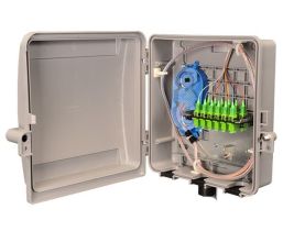 Wall Mounted Plastic Fiber Patch Panel Enclosure - 24 Ports - Non-Captive Entry