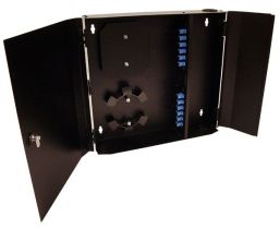 Loaded Wall Mount Fiber Enclosure - SM + MM SC Simplex Couplers - 12 Port
