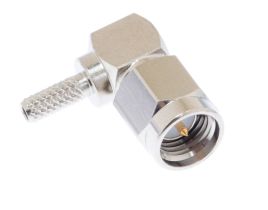 SMA Right Angle Male Crimp Connector - RG174, RG188, RG316 & LMR-100