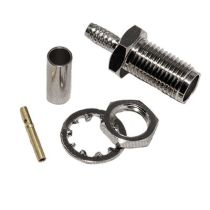 SMA Female Bulkhead Crimp Connector - RG174, LMR-100 & RG316