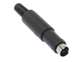 Mini 5 Pin DIN Male Solder Connector - Plastic