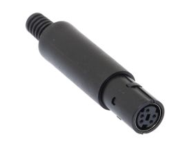 Mini 5 Pin DIN Female Solder Connector - Plastic