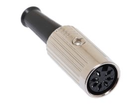 7 Pin DIN Female Solder Connector - Metal