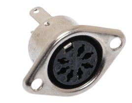 7 Pin DIN Female Solder Panel Mount Connector