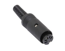 3 Pin DIN Female Solder Connector - Plastic