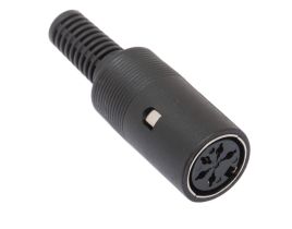 5 Pin DIN Female Solder Connector - Plastic - 240° Style