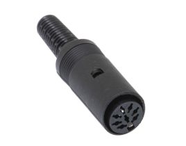 7 Pin DIN Female Solder Connector - Plastic