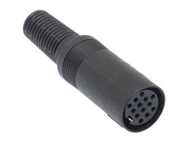 13 Pin DIN Female Solder Connector - Plastic