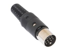 13 Pin DIN Male Solder Connector - Plastic