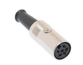 6 Pin DIN Female Solder Connector - Metal