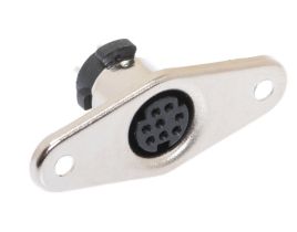 Mini 8 Pin DIN Female Solder Panel Mount Connector