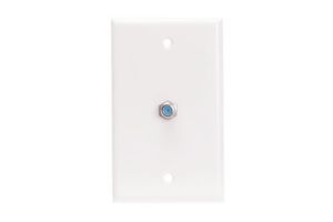 2.5 Ghz F-Type Wall Plate - Single Gang - 1 Port - White