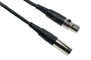 3-Pin Mini XLR Male to Mini XLR Female Microphone Cable