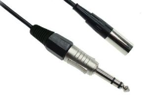 3-Pin Mini XLR Male to 1/4" TRS Stereo Balanced Cable