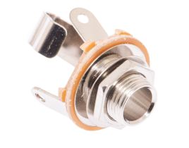 1/4 IN Mono Female Solder Connector - Open Frame - Metal