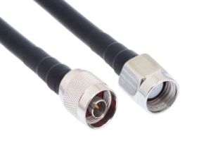 N Male to Reverse Polarity SMA Male Low Loss 195 Coaxial Assembly