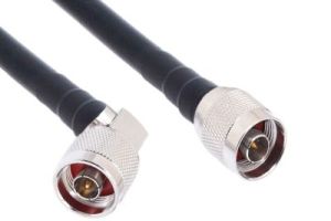 N Male Right Angle to N Male Low Loss 400 Coaxial Assembly