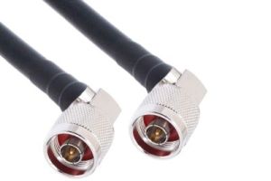 N Male Right Angle to N Male Right Angle Low Loss 400 Coaxial Assembly