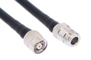 N Female to Reverse Polarity TNC Male Low Loss 400 Coaxial Assembly