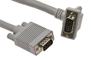 VGA Monitor Cable - 90 Degree Upward Male to Straight Male VGA  Cable - 50 FT