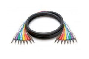 Hosa Unbalanced Snake Cable - 8 Channel - 1/4' Mono Male to 1/4' Mono Male