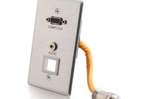 RapidRun Single Gang VGA (HD15) + 3.5mm + Keystone Wall Plate | C2G 60036