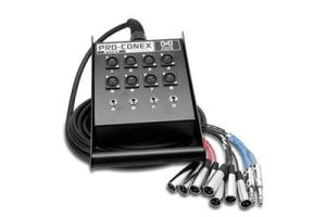 Hosa Stage Box Snake - 8 x XLR Sends and 4 x 1/4 in TRS Returns - SH-8X4-25