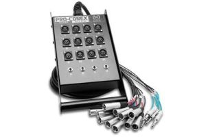 Hosa Stage Box Snake - 12 x XLR Sends and 4 x 1/4 in TRS Returns - SH-12X4-25