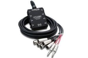 Hosa Stage Box Snake - 6 x XLR Sends and 2 x 1/4 in TRS Returns - SH-6X2-20