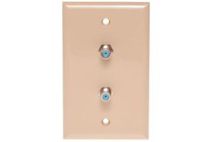 3.0 Ghz F-Type Wall Plate - Single Gang - 2 Port