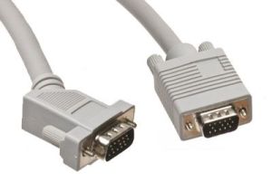 VGA Monitor Cable - 45 Degree Angled Male to Straight Male VGA Cable - 10 FT