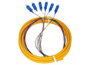 3 Meter SC-UPC Fiber Optic Pigtail - 6 Strand Single Mode 9/125
