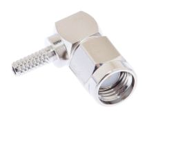 Reverse Polarity SMA Male Right Angle Crimp Connector - LMR-100