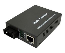 Singlemode Media Converter - 1000 Base-TX to 1000 Base-FX - RJ45 to Duplex SC - 20 Km