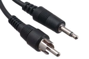 3.5mm Mono Plug to RCA Plug Cable - 6 FT