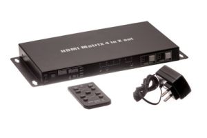 4 in/2 out HDMI Matrix Switch with IR Extension, 3D Ready