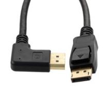 ShowMeCables DisplayPort Cable, Male to Right Angle Male, 8K Resolution, PVC Jacket